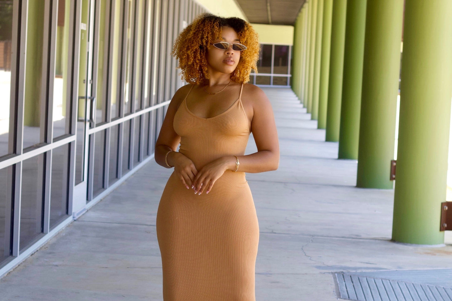 Seamless Tank Dress (tan)
